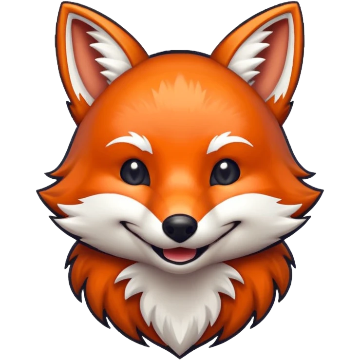 pixel grinning fox hacker logo emoji