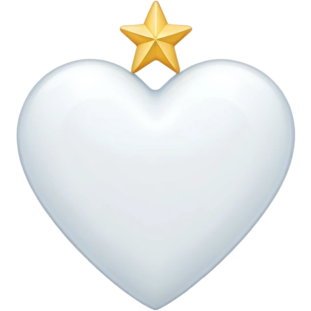 white heart with a star emoji