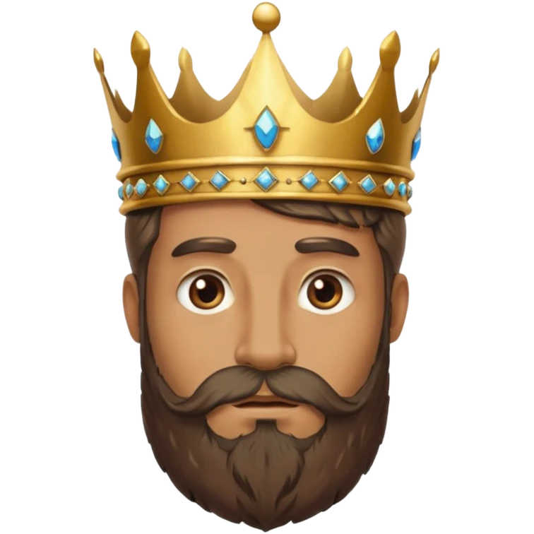 brown bearded king emoji