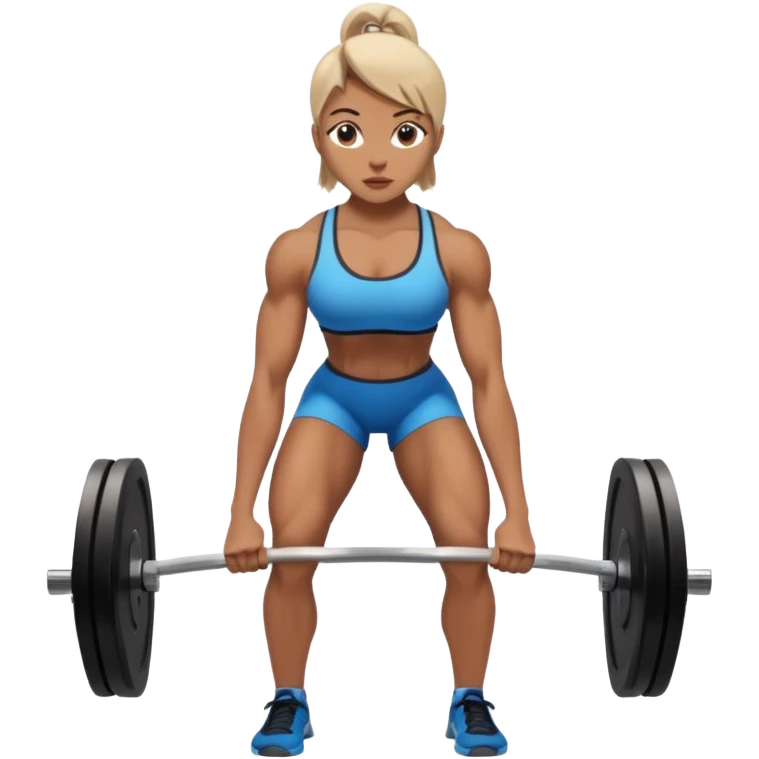  woman doing deadlift  emoji