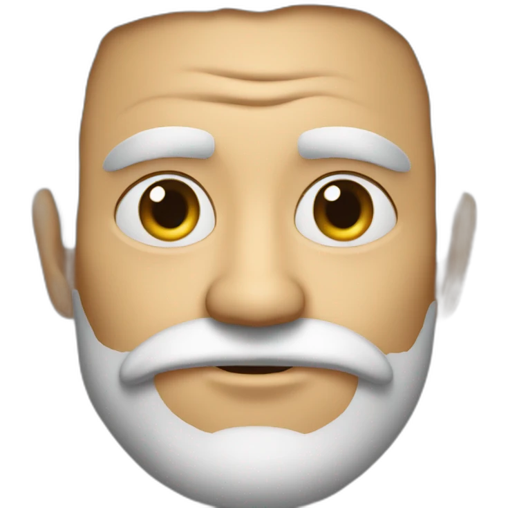 A bearded uncle with vertical wrinkles between his eyebrows emoji