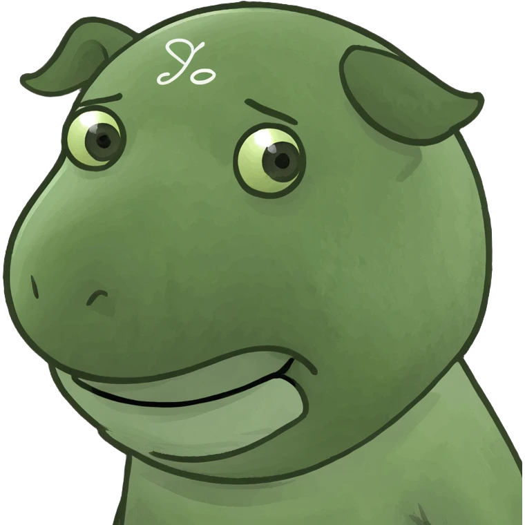 Blonde man with Pig written in handwriting on his forehead  emoji