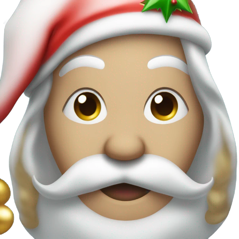 Santa wishing Cassy Merry Christmas sign  emoji