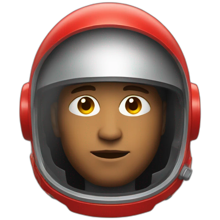MAN IN A SPACE HELMET RED LIGHT emoji