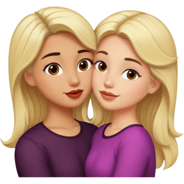 Cute Mexican kissing blonde girl emoji