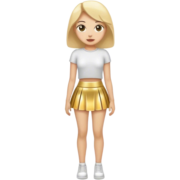 miu miu gold skirt mini emoji