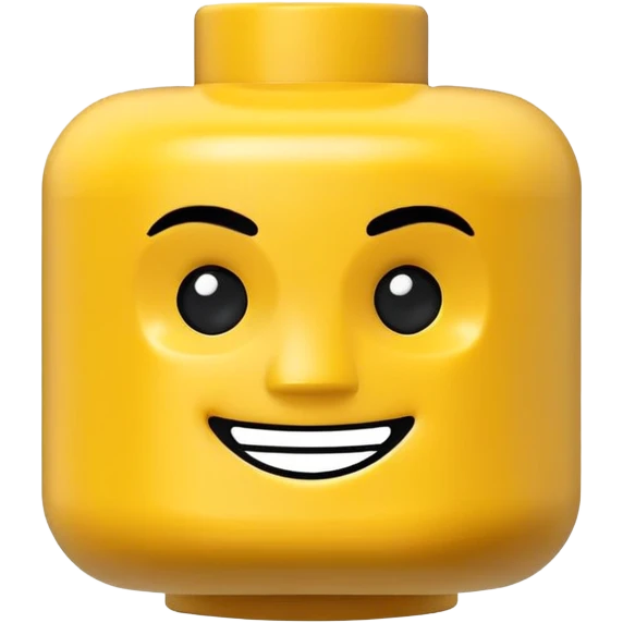 yellow smiling LEGO minifigure head emoji