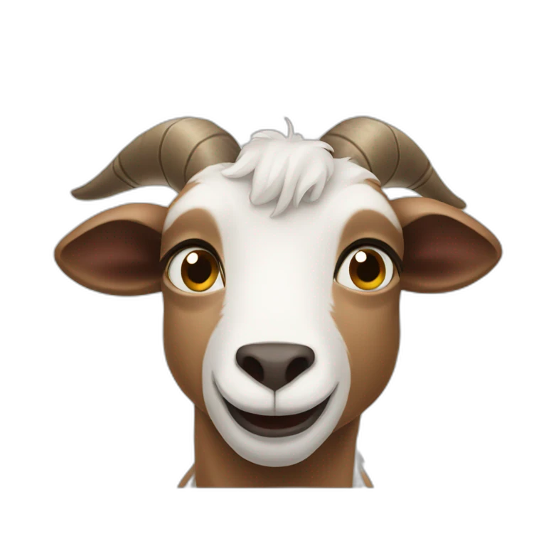 goat covering his face with his hand emoji