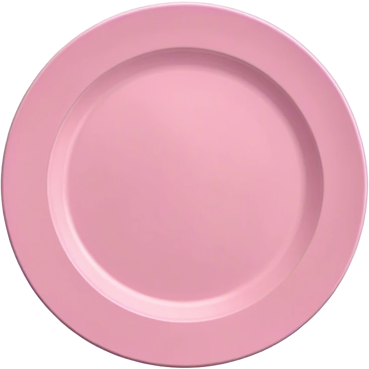 Realistic laying flat empty light pink and pink charger plate. emoji