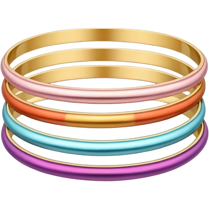 Elegant multicolour metal bangles  emoji