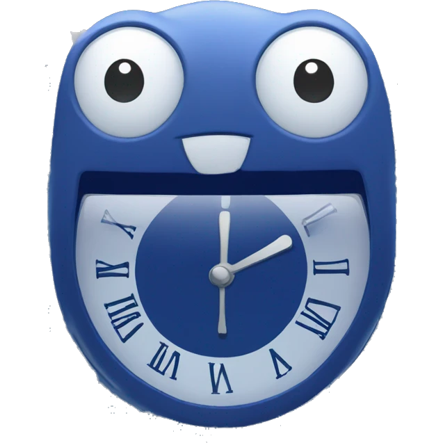 a sparkly dark blue clock with silver stars on it emoji