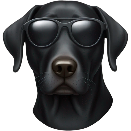 Black lab wearing sunglasses  emoji
