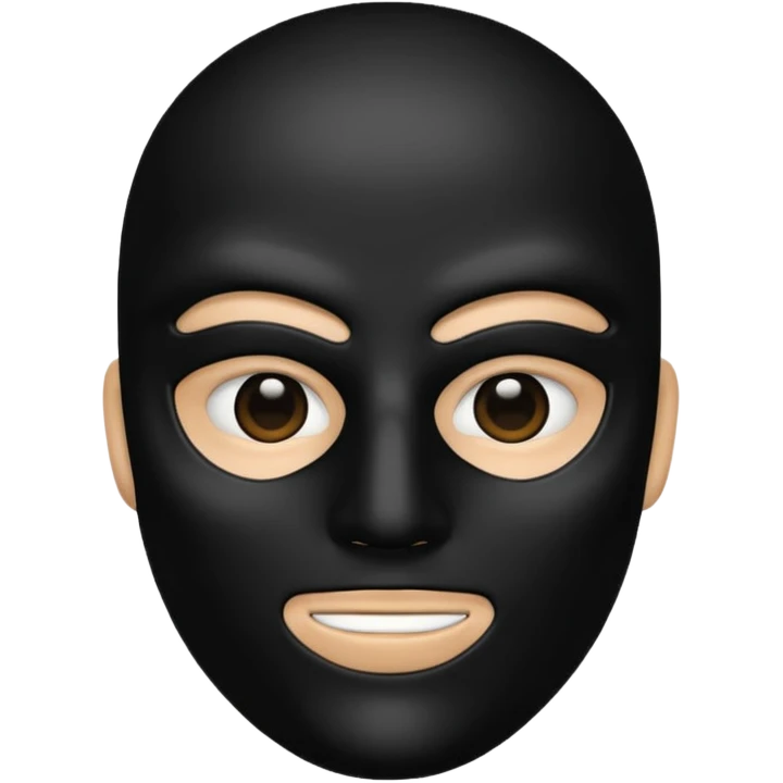 black mask emoji
