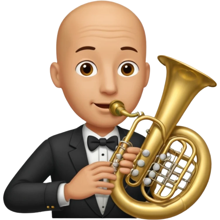 tuba gespielt von Glatzkopf emoji