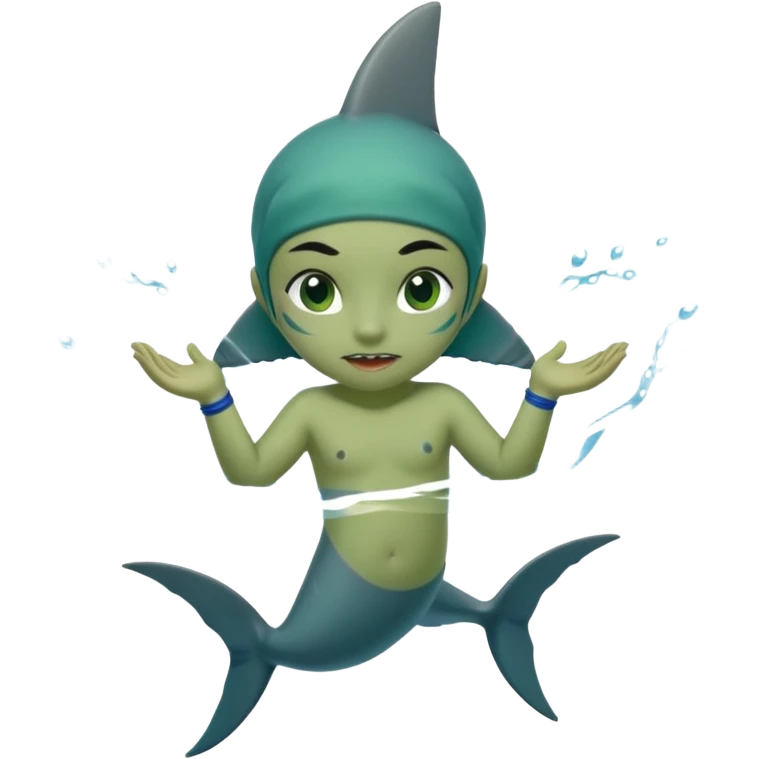 A metkayina they have no hat just Turcanese And they have a color like a combination of green They are similar to shark tails, they have tails that allow them to swim in water, they are a little small, then their hands are a little stuffed on the empty sides to be looped to the face in the water. emoji