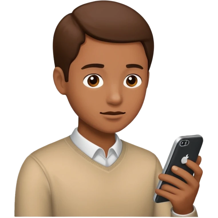 лицо человека в телефоне emoji