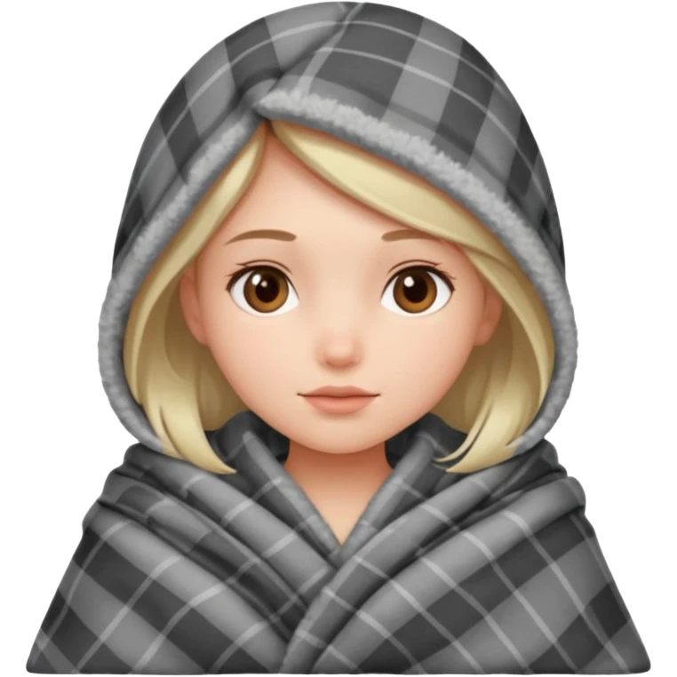 девушка в пледе emoji
