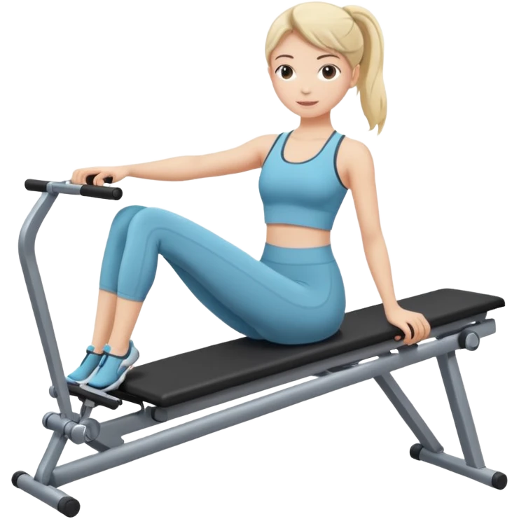 girl pilates on machine emoji