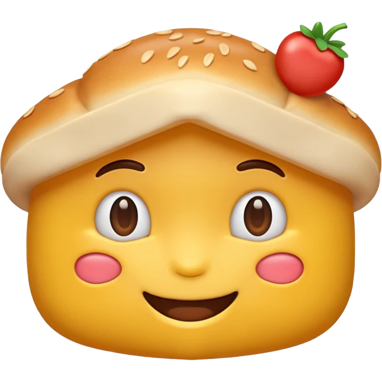 3D emoji symbolizing loyal customer, trust and commitment, food theme, cute and modern, soft lighting, glossy, isolated, no background
 emoji