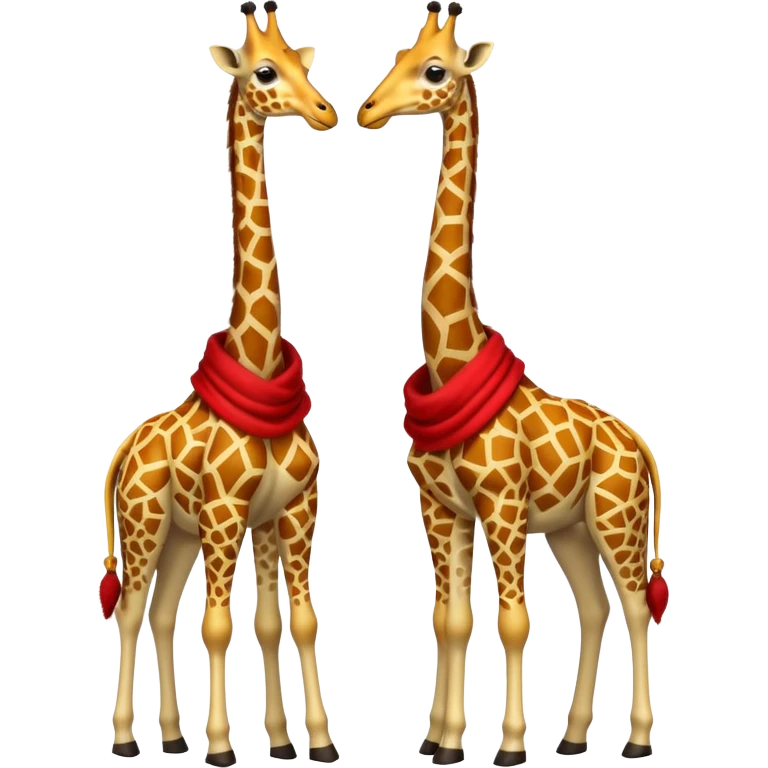 Giraffes with red Scarves emoji