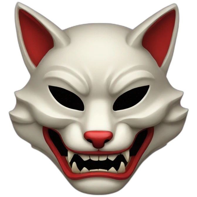 oni kitsune japanese mask emoji