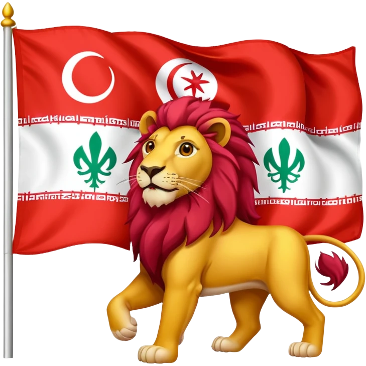 flag Iran lion emoji