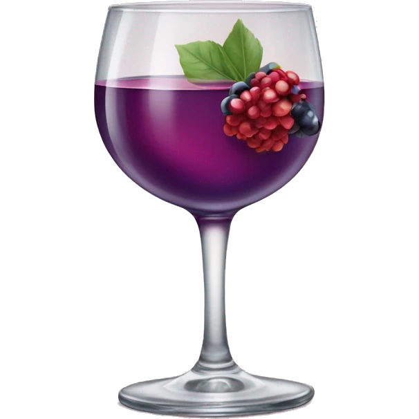 Glas of wildberry Lillet emoji