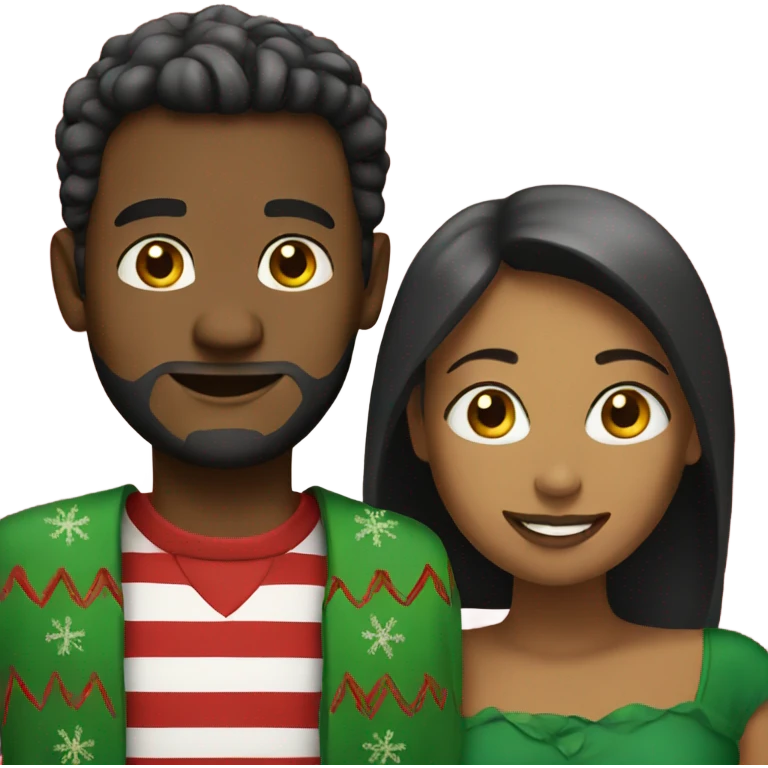 Christmas couple emoji