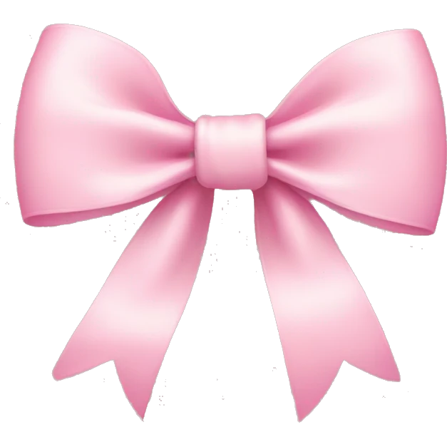 Pastel pink bow  emoji