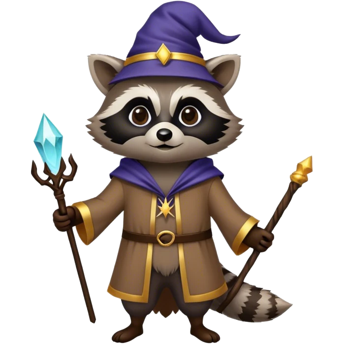Racoon in wizard costume emoji