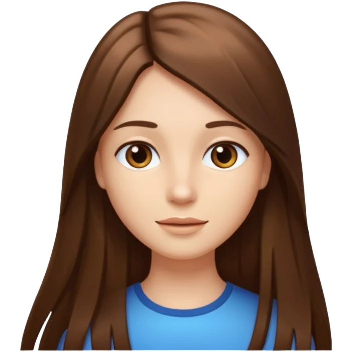 Just a long hair flowing with no face and only straight hair emoji