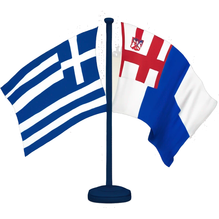 greek flag and serbian flag emoji