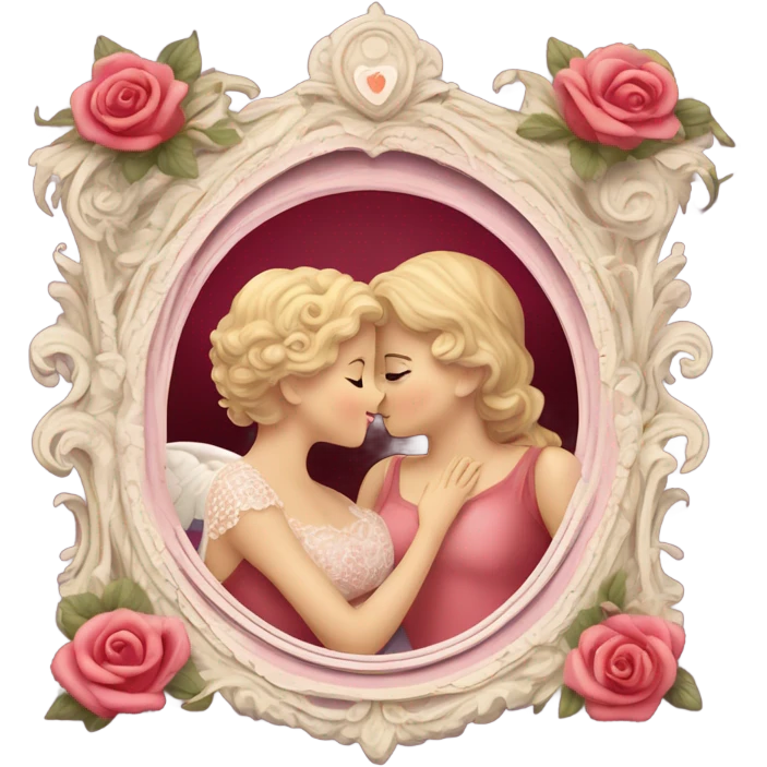 vintage valentine’s day card emoji