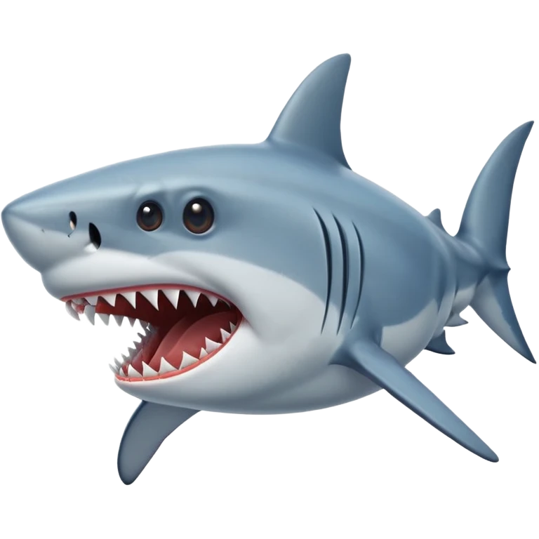 Shark with a mouth open emoji