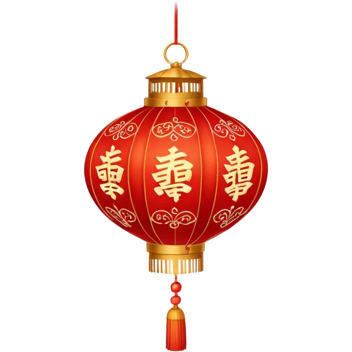 red ornamented chinese lantern emoji