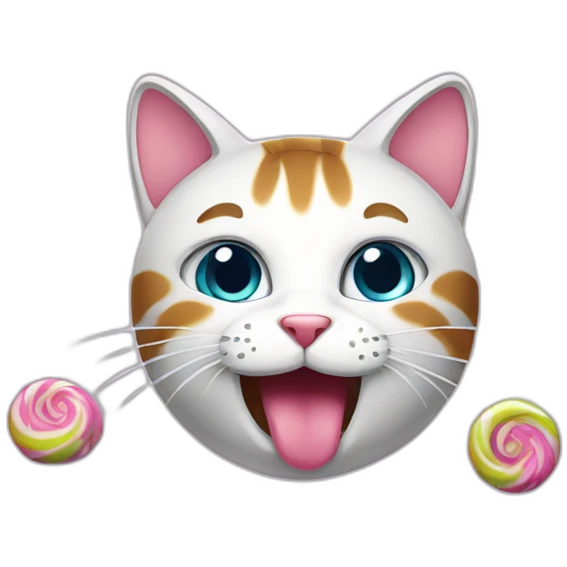 cat eat candy emoji