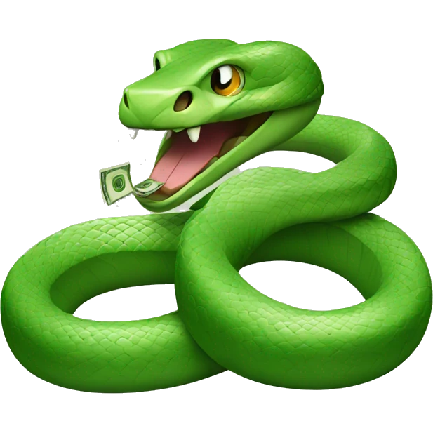 Snake with money emoji