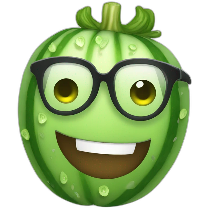 Cool cucumber emoji