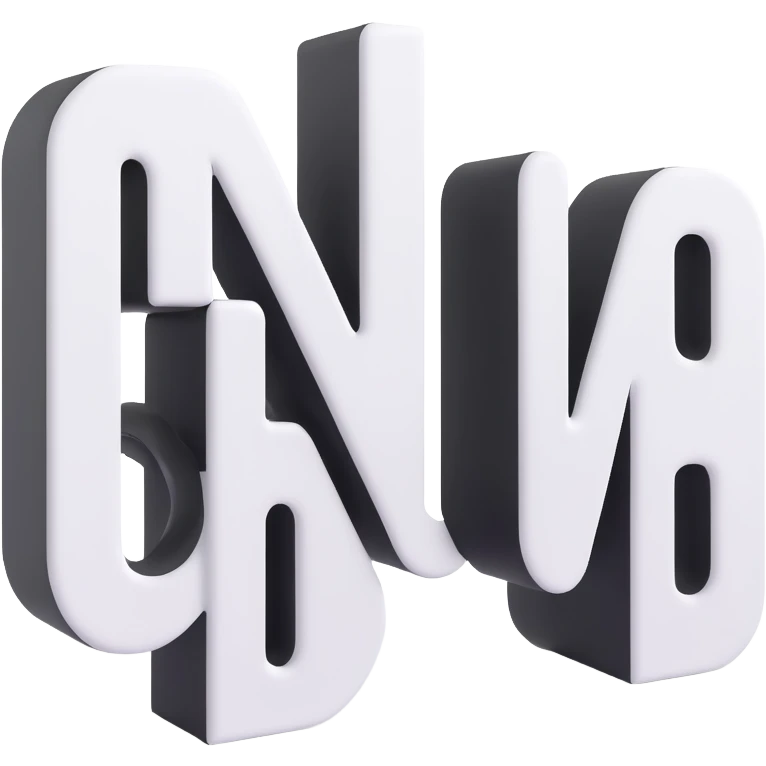 connected flowing BLK letters where all letters are joined together in one continuous design emoji