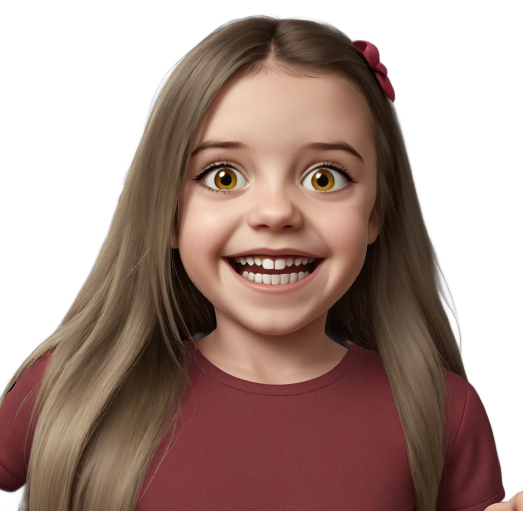 smiling horror girl parody emoji