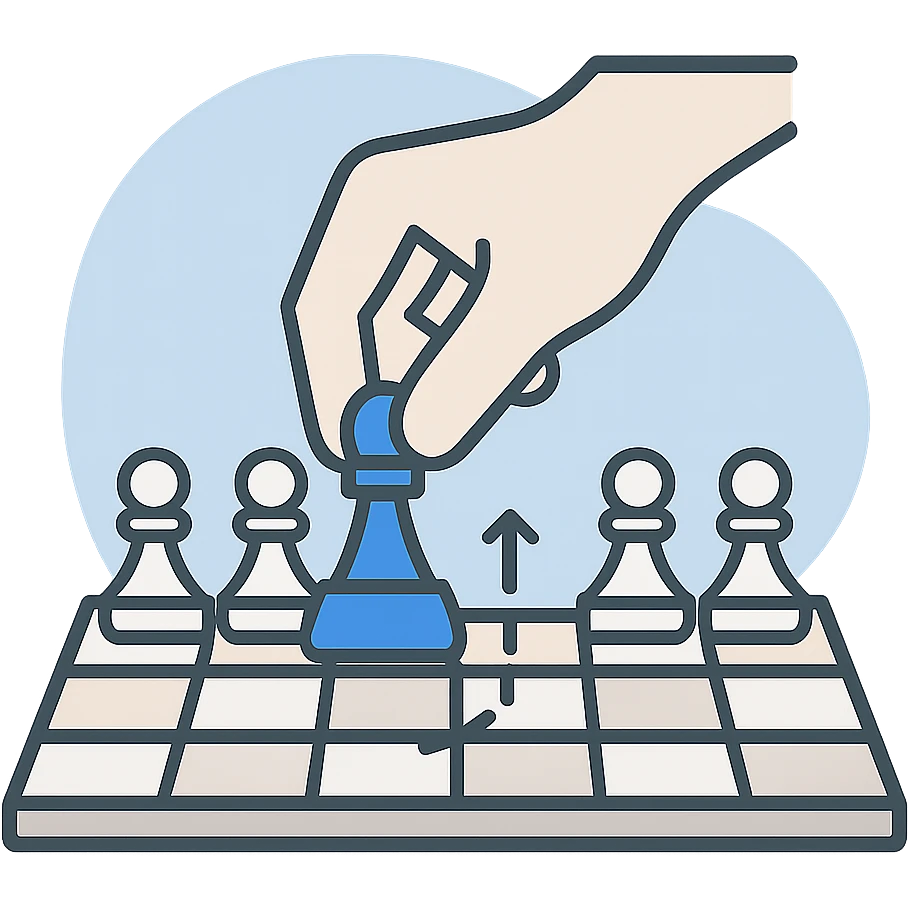 chess opening move, transparent background emoji