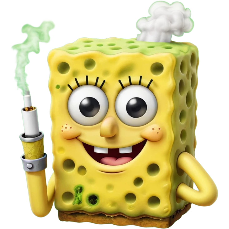 SpongeBob smoking joint emoji