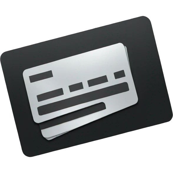 Black credit card emoji