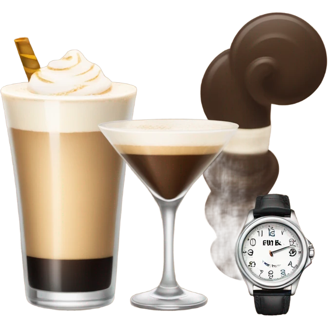 Espresso Martini with a watch  emoji