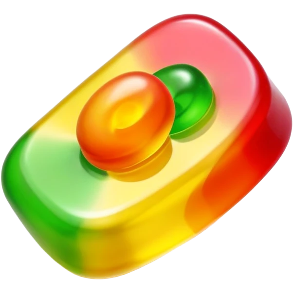 colorful shiny gusher gummy emoji