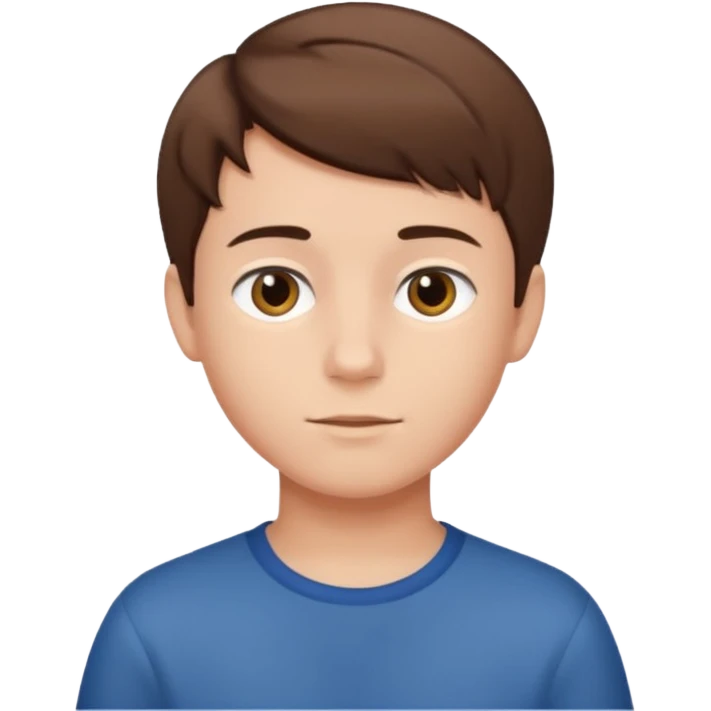 A boy not carting emoji