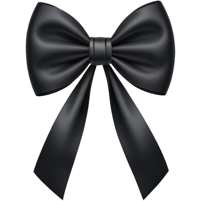 Black bow emoji