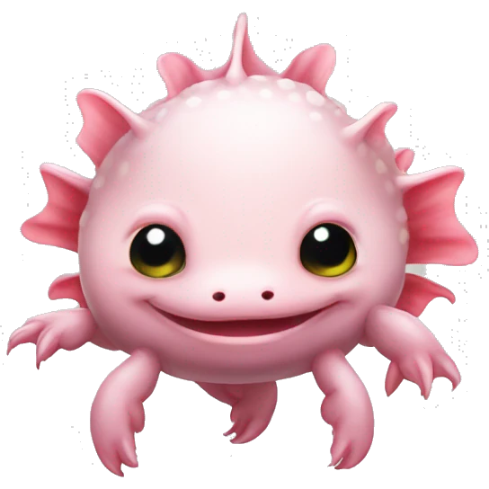 Cute axolotl emoji