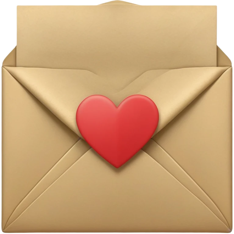 khaki envelope with letter and heart emoji