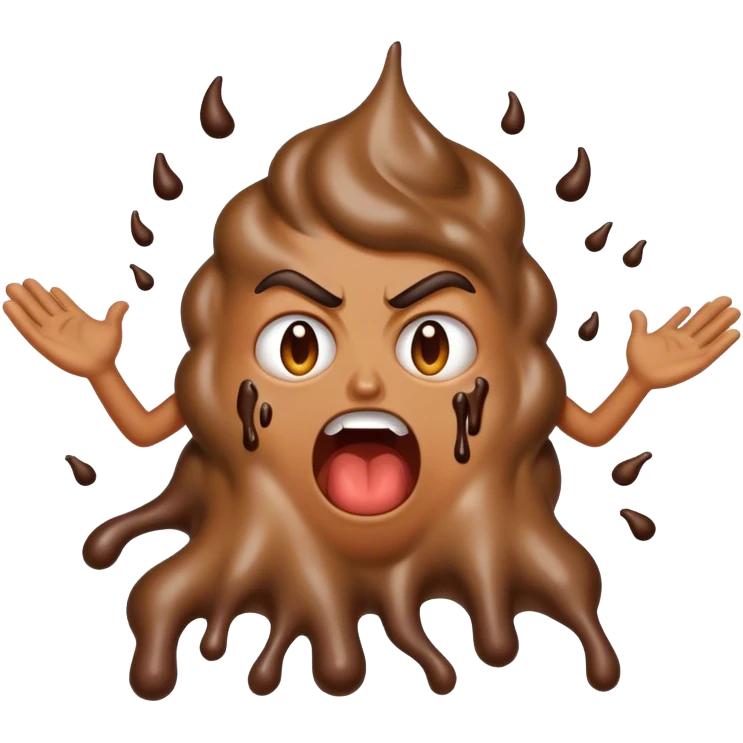 rage with poop emoji